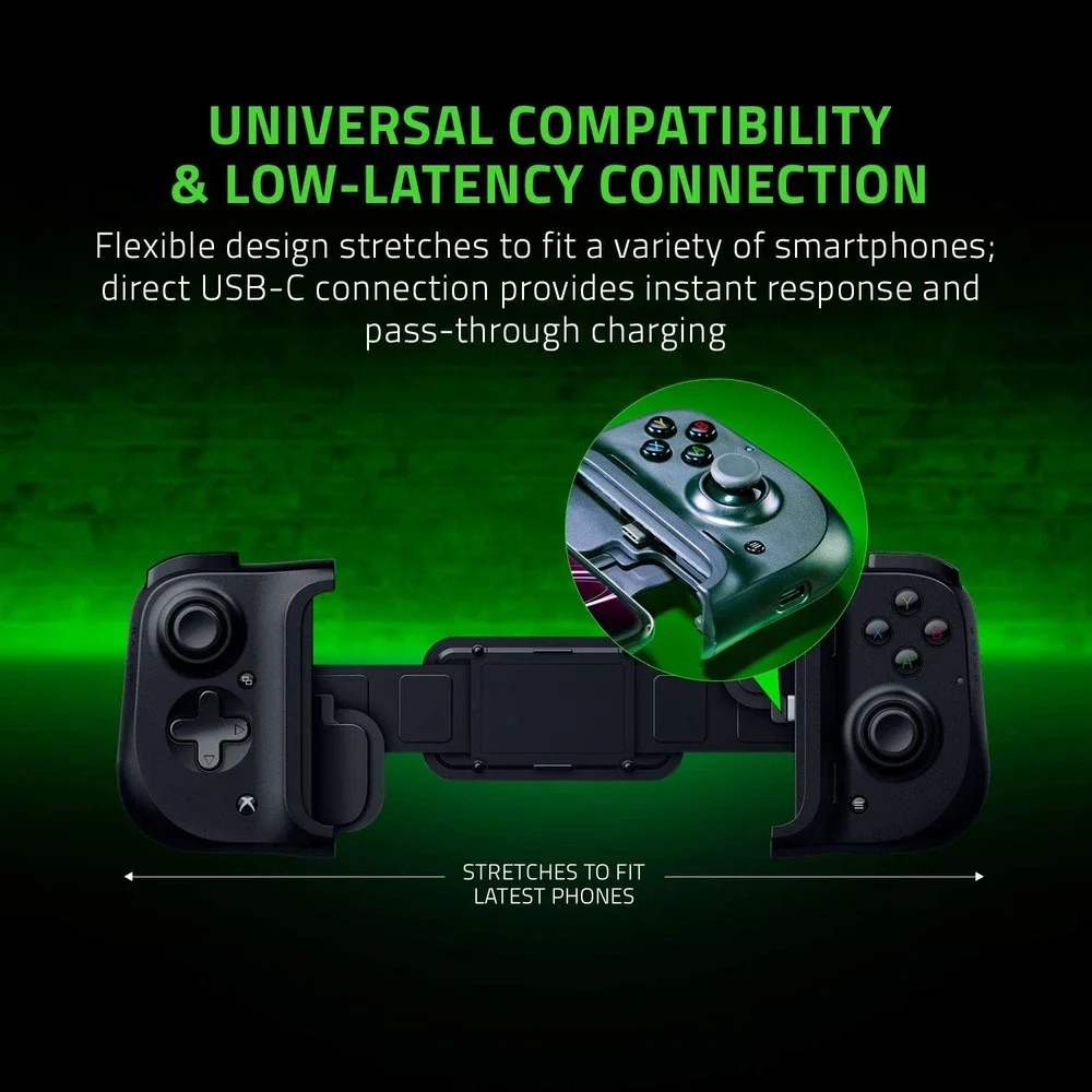 Razer Kishi Mobile Controller for Xbox Cloud Gaming – USB-C Android Gamepad Grip